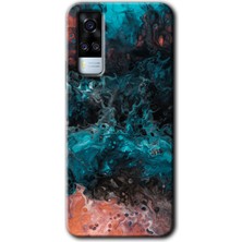 Gramaphone Vivo Y51 Kılıf Hd Desen Baskılı Arka Kapak - Liquid Colorfull