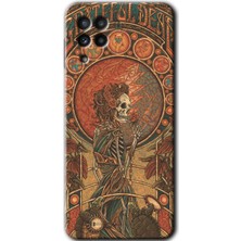 Gramaphone Galaxy M22 Kılıf Hd Desen Baskılı Arka Kapak + Kırılmaz Cam - İskeleet Aşk