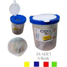 Ceo Art Fırça Temizleme Su Kabı Çift Bölmeli Iç Hazne 24 Adet SU0002