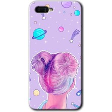 Oppo Rx 17 Neo Kılıf Hd Desen Baskılı Arka Kapak - Uzaylı Kız