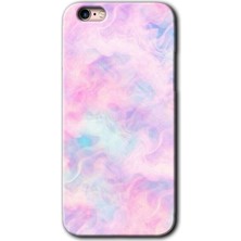 iPhone 6 Plus Kılıf Hd Desen Baskılı Arka Kapak - Pembe-Duman