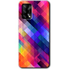 Oppo A54 Kılıf Hd Desen Baskılı Arka Kapak - Multi Oblique