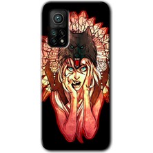 Xiaomi Mi 10T Kılıf Hd Desen Baskılı Arka Kapak - Kurt Kız