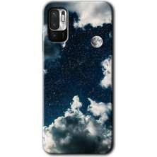 Redmi Note 10 5g Kılıf Hd Desen Baskılı Arka Kapak + Esnek Nano Cam - Gece Gökyüzü