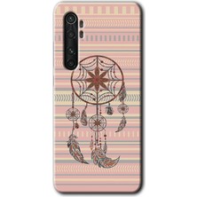 Xiaomi Mi Note 10 Lite Kılıf Hd Desen Baskılı Arka Kapak + Esnek Nano Cam - Mandala Retro