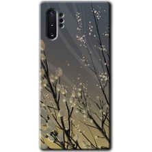 Galaxy Note 10 Plus Kılıf Hd Desen Baskılı Arka Kapak + Esnek Nano Cam - Branches Flowers