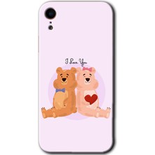 Gramaphone Apple iPhone Xr Kılıf Hd Desen Baskılı Arka Kapak + Kırılmaz Cam - Sevgili Ayıcık