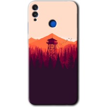 Gramaphone Honor 8x Kılıf Hd Desen Baskılı Arka Kapak + Kırılmaz Cam - Gözlem Kulesi