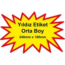 Mt Kırtasiye Market Reyon Raf Önü Sarı Yıldız Karton 24*18 Cm.raf Yıldızı 50 Adet