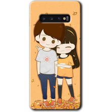Gramaphone Galaxy S10 Kılıf Hd Desen Baskılı Arka Kapak + Kırılmaz Cam - Şıpsevdi Çift