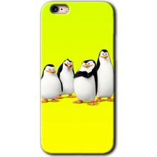 iPhone 6s Plus Kılıf Hd Desen Baskılı Arka Kapak + Kırılmaz Cam - Penguenler