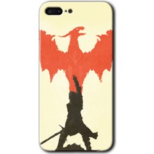 iPhone 7 Plus Kılıf Hd Desen Baskılı Arka Kapak + Kırılmaz Cam - Dragon Hunter 1