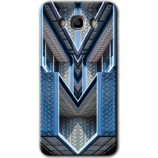 Galaxy J7 2016 Kılıf Hd Desen Baskılı Arka Kapak + Kırılmaz Cam - Retro Building