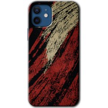 Gramaphone Apple iPhone 12 Mini Kılıf Hd Desen Baskılı Arka Kapak + Esnek Nano Cam - Kumaş Deseni 6