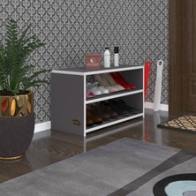 Kenzlife ayakkabılık goya gri 040*70*30 arkalıksız ayakkabı ofis dolabı