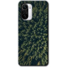 Redmi MI11I Kılıf Hd Desen Baskılı Arka Kapak + Esnek Nano Cam - Çam Ağacı Ormanı