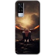 Vivo Y51A Kılıf Hd Desen Baskılı Arka Kapak + Kırılmaz Cam - Wings Of Power
