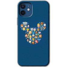 iPhone 12 Mini Kılıf Hd Desen Baskılı Arka Kapak + Esnek Nano Cam - Mickey
