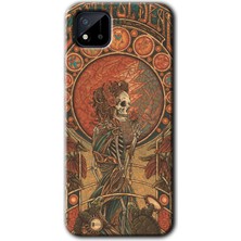 Gramaphone Realme C11 Kılıf Hd Desen Baskılı Arka Kapak + Kırılmaz Cam - İskeleet Aşk