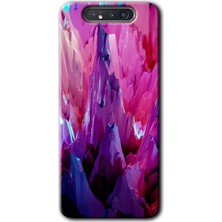 Gramaphone Galaxy A80 Kılıf Hd Desen Baskılı Arka Kapak + Kırılmaz Cam - Abstraction Sharp