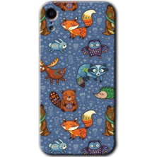 Gramaphone Apple iPhone Xr Kılıf Hd Desen Baskılı Arka Kapak + Kırılmaz Cam - Animals Funny