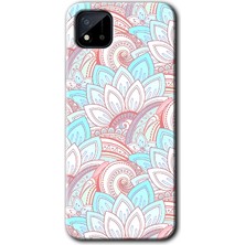 Realme C11 Kılıf Hd Desen Baskılı Arka Kapak + Esnek Nano Cam - Çin Mandala 1