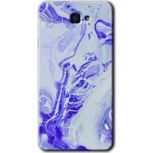 Galaxy J7 Prime Kılıf Hd Desen Baskılı Arka Kapak + Kırılmaz Cam - Cranny Liquid Wall