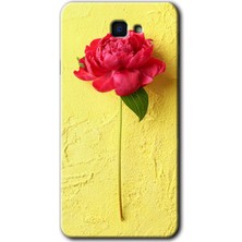 Galaxy J7 Prime Kılıf Hd Desen Baskılı Arka Kapak + Kırılmaz Cam - Kırmızı Gül