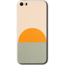 iPhone 5s Kılıf Hd Desen Baskılı Arka Kapak + Esnek Nano Cam - Color Wall