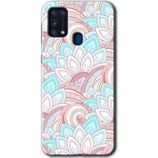 Galaxy M31 Kılıf Hd Desen Baskılı Arka Kapak + Kırılmaz Cam - Çin Mandala 1