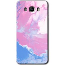 Galaxy J7 2016 Kılıf Hd Desen Baskılı Arka Kapak + Kırılmaz Cam - Liquid Art
