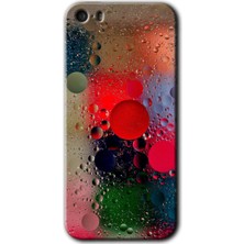 iPhone 5s Kılıf Hd Desen Baskılı Arka Kapak + Esnek Nano Cam - Wet Bubbles