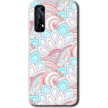 Realme 7 Kılıf Hd Desen Baskılı Arka Kapak + Esnek Nano Cam - Çin Mandala 1