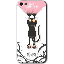 iPhone 5s Kılıf Hd Desen Baskılı Arka Kapak + Esnek Nano Cam - Dark Sunday