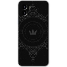 Vivo Y15S Kılıf Hd Desen Baskılı Arka Kapak - Siyah Mandala 1