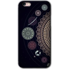 iPhone 6s Kılıf Hd Desen Baskılı Arka Kapak + Esnek Nano Cam - Gezegen Döngüsü