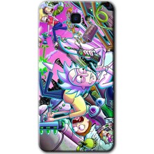 Galaxy J7 Prime Kılıf Hd Desen Baskılı Arka Kapak + Kırılmaz Cam - Graffiti Çizgi Film