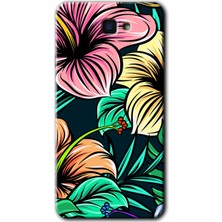 Galaxy J7 Prime Kılıf Hd Desen Baskılı Arka Kapak + Kırılmaz Cam - Çizim Çiçekler