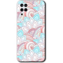 Galaxy M12 Kılıf Hd Desen Baskılı Arka Kapak + Kırılmaz Cam - Çin Mandala 1