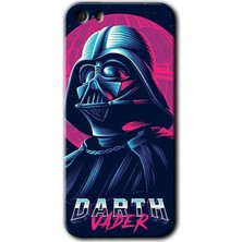 iPhone 5s Kılıf Hd Desen Baskılı Arka Kapak + Esnek Nano Cam - Darth Vader