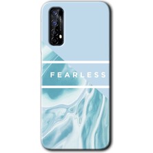 Realme 7 Kılıf Hd Desen Baskılı Arka Kapak + Esnek Nano Cam - Fearless