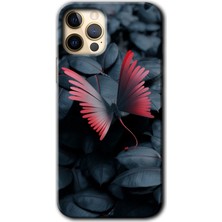 iPhone 11 Pro Max Kılıf Hd Desen Baskılı Arka Kapak + Esnek Nano Cam - Dark Butterfly