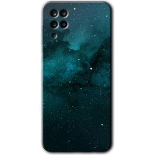 Gramaphone Galaxy M12 Kılıf Hd Desen Baskılı Arka Kapak + Kırılmaz Cam - Yıldızlararası