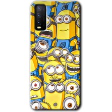 Gramaphone Vivo Y20 Kılıf Hd Desen Baskılı Arka Kapak - Minion Ordusu