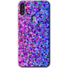 Gramaphone Galaxy M11 Kılıf Hd Desen Baskılı Arka Kapak + Kırılmaz Cam - Pixel Mozaik