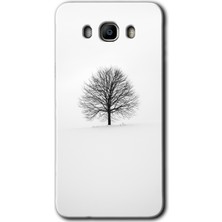 Gramaphone Galaxy J7 2016 Kılıf Hd Desen Baskılı Arka Kapak + Kırılmaz Cam - Alone Tree