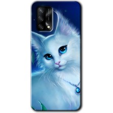 Gramaphone Oppo A74 Kılıf Hd Desen Baskılı Arka Kapak - Cat Glance