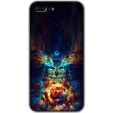 Gramaphone Apple iPhone 7 Plus Kılıf Hd Desen Baskılı Arka Kapak + Kırılmaz Cam - Ballı Baykuş