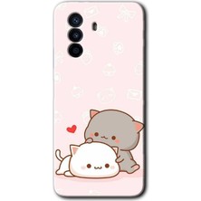 Gramaphone Huawei Nova Y70 Kılıf Hd Desen Baskılı Arka Kapak - Kedi Aşkı