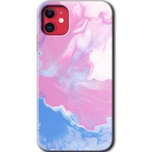 iPhone 11 Kılıf Hd Desen Baskılı Arka Kapak + Esnek Nano Cam - Liquid Art